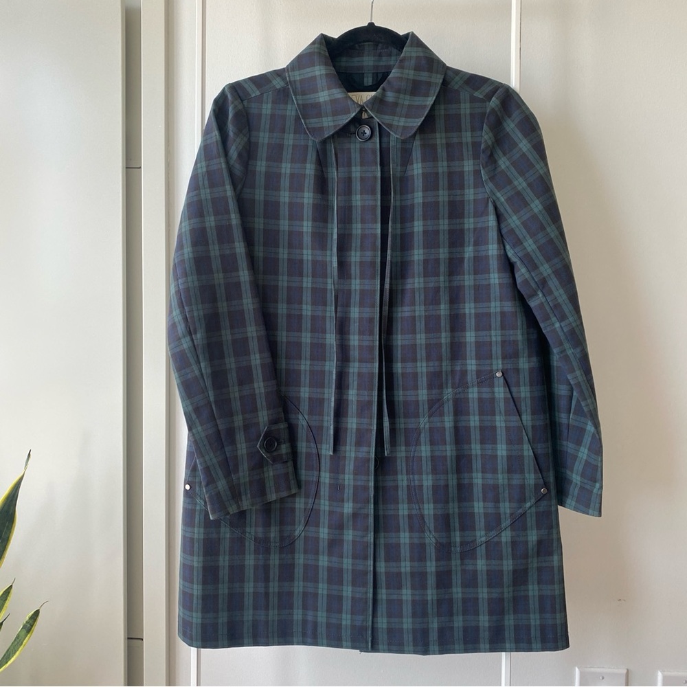 ALEXA CHUNG X MADEWELL Plaid Trench Coat / XS